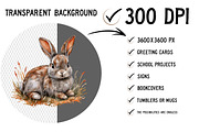 Watercolor Rabbits Clipart, an Illustration by Craft Nest (Thumbnail 2 of 9)