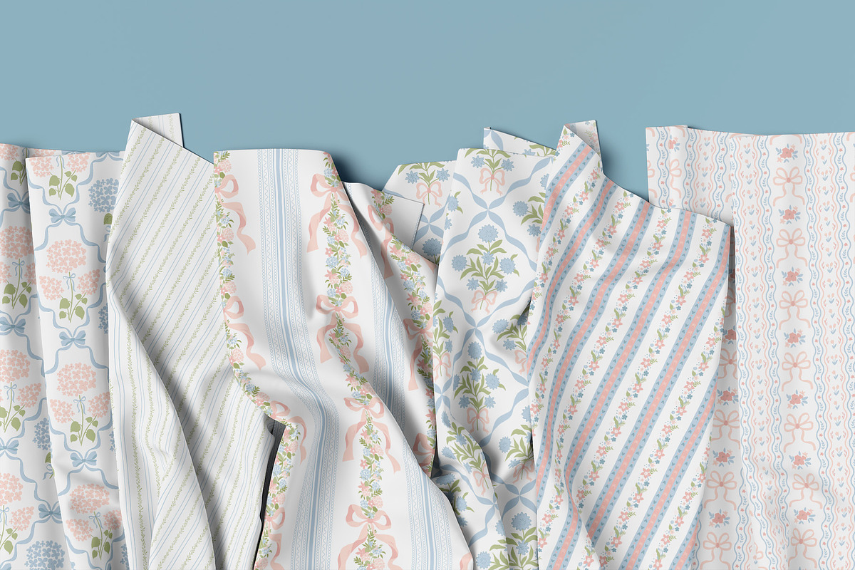 Grandmillennial & Preppy patterns, a Pattern Graphic by Tani Kuzminka (Photo 4 of 26)