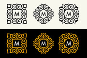 9 Modern Monograms, a Background Graphic by Pgmart (Thumbnail 4 of 6)