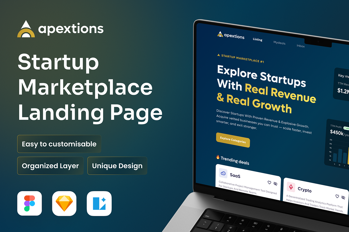 Apextions - Startup Marketplace WebKit