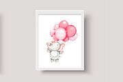 Cute Baby Elephant Clipart, an Illustration by ABAwatercolor (Thumbnail 2 of 4)