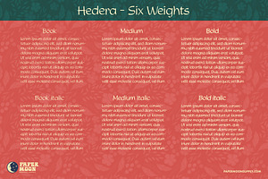 Hedera Font Family