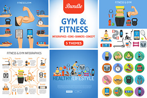 Gym and Fitness Themes, an Outline Icon by TAlex