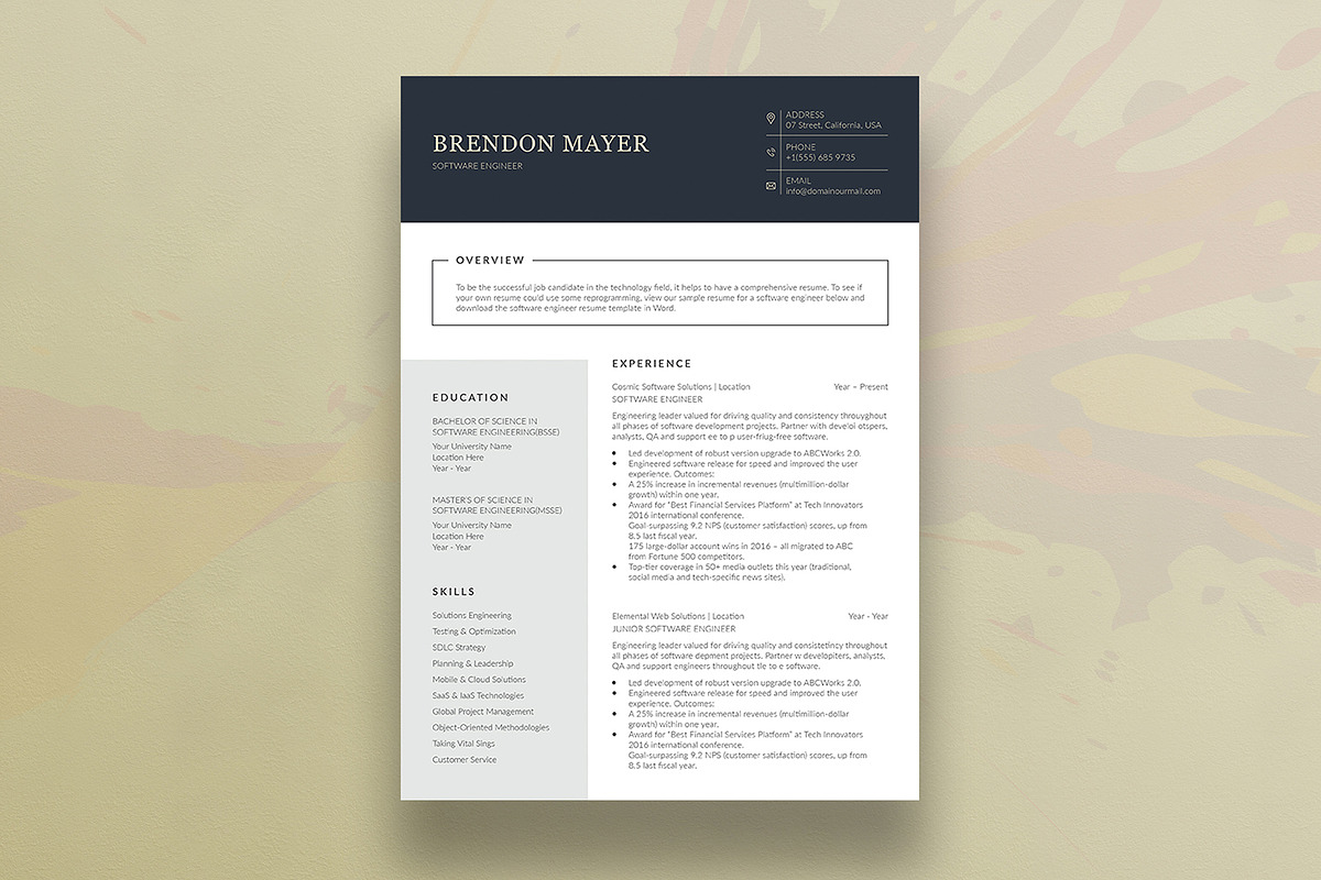 Canva Resume Template, a Resume Template by DesignDevisers (Photo 2 of 10)