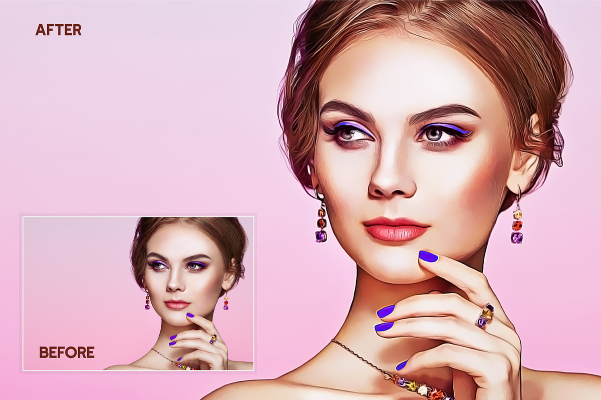 Real Oil Paint Photoshop Action, an Action Add-On by Effect-Hub (Photo 5 of 15)