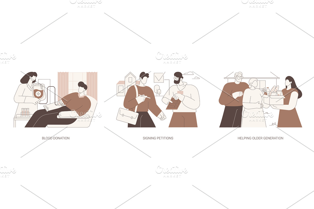 Social responsibility isolated, a Person Illustration by Visual Generation