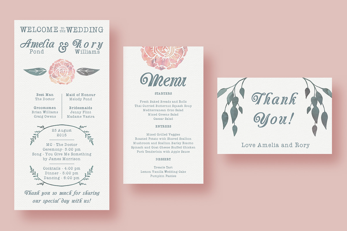 Watercolour Wedding Suite, an Invitation Template by Knotted Design (Photo 2 of 3)