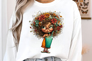 Whimsical Summer Coffee Girls Clipar, an Illustration by GatewayDesign (Thumbnail 3 of 6)
