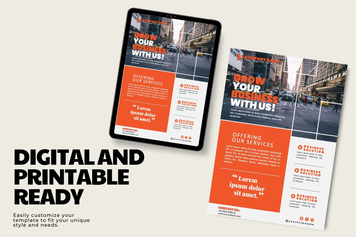 Creative Company Flyer Template, a Flyer Template by ResumeFabs (Photo 2 of 3)