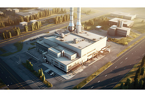 facility industrial building aerial, an Industrial Photo by pikepicture