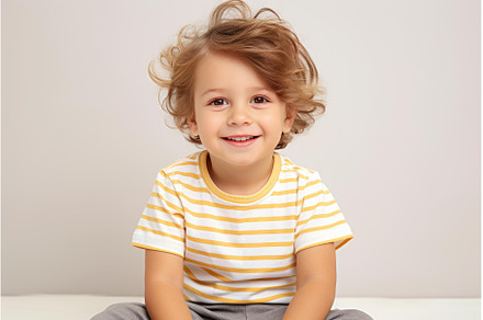 Portrait of smiling child with blond, a Beauty & Fashion Photo by Ylivdesign