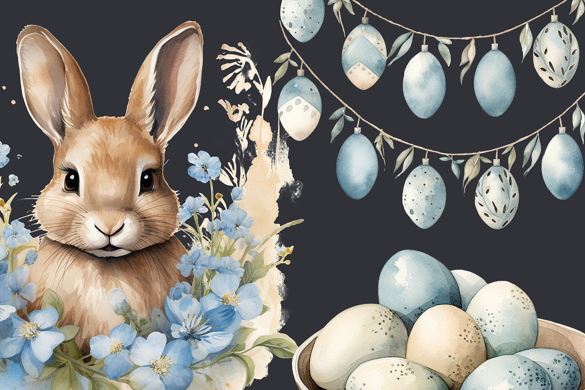 Country Farmhouse Easter 28 PNG, a Seasonal Illustration by EleSArtDesign (Photo 4 of 4)