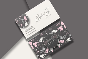 Stylish Floral Business Card