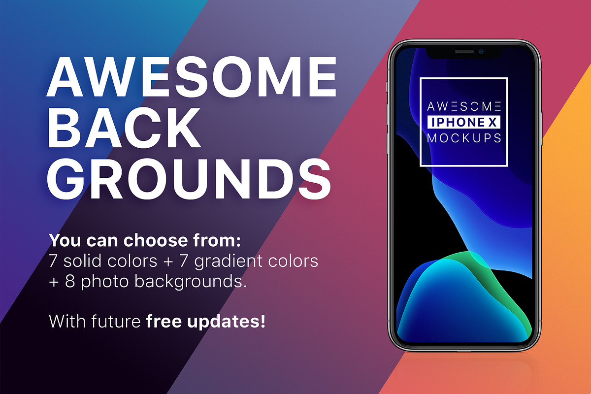iPhone X Mockup - Front View, an iPhone Mockup by Mockups & Illustrations (Photo 6 of 17)