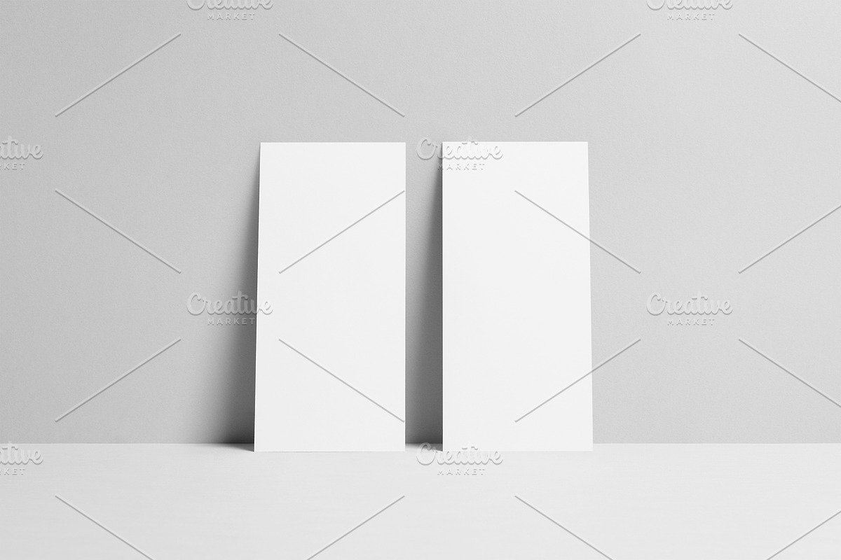 DL Flyer mockup on a grey background, an Advertising Mockup by Shablon (Photo 2 of 3)