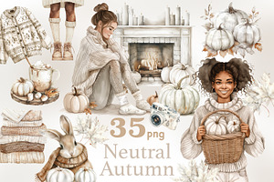 Neutral Autumn Clipart