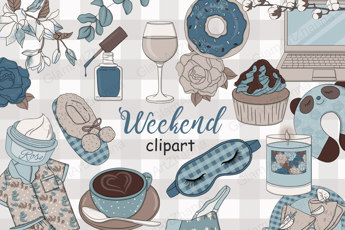 Weekend Clipart, an Object Illustration by GlamArtZhanna (Photo 1 of 3)