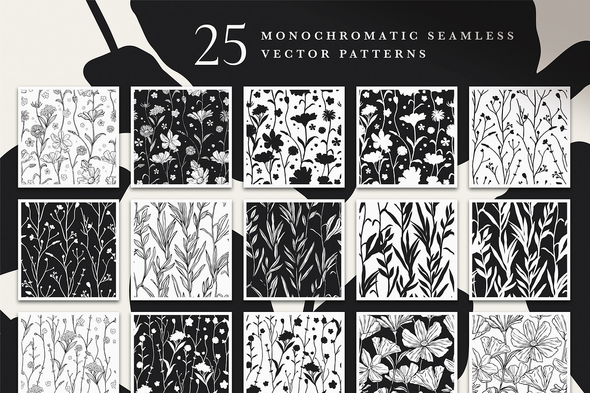 Monochrome Magic 4 in 1 Bundle, a Decorative Illustration by rouxsupplyco (Photo 23 of 27)