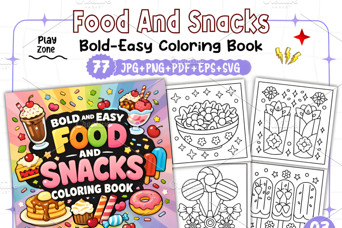 Bold and Easy Food Snacks, a Food Illustration by Ink Gallery (Photo 1 of 4)