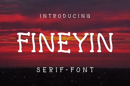 Fineyin, a Serif Font by lelevien