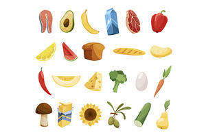 Colorful Collection of Fresh, a Food Illustration by Things for designers