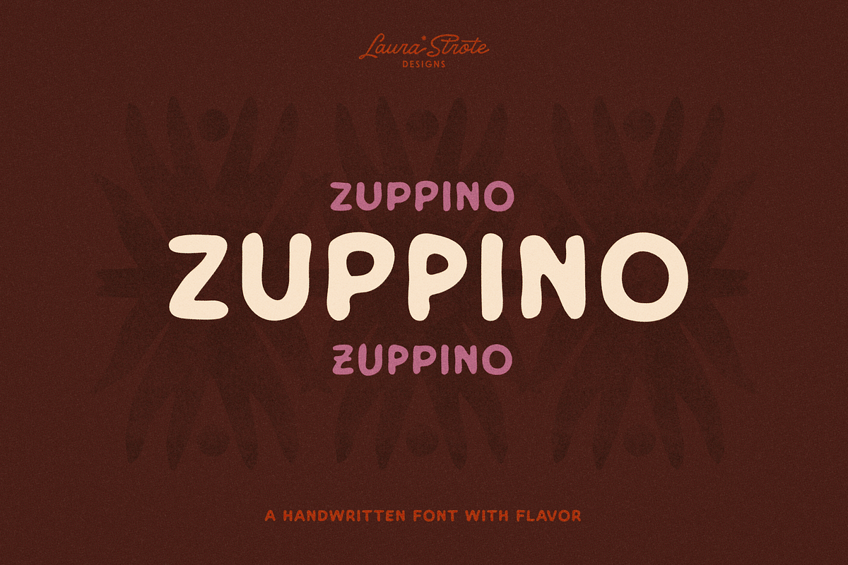 ZUPPINO | A Unique Quirky Font, a Sans Serif Font by Laura Strote Designs (Photo 1 of 8)