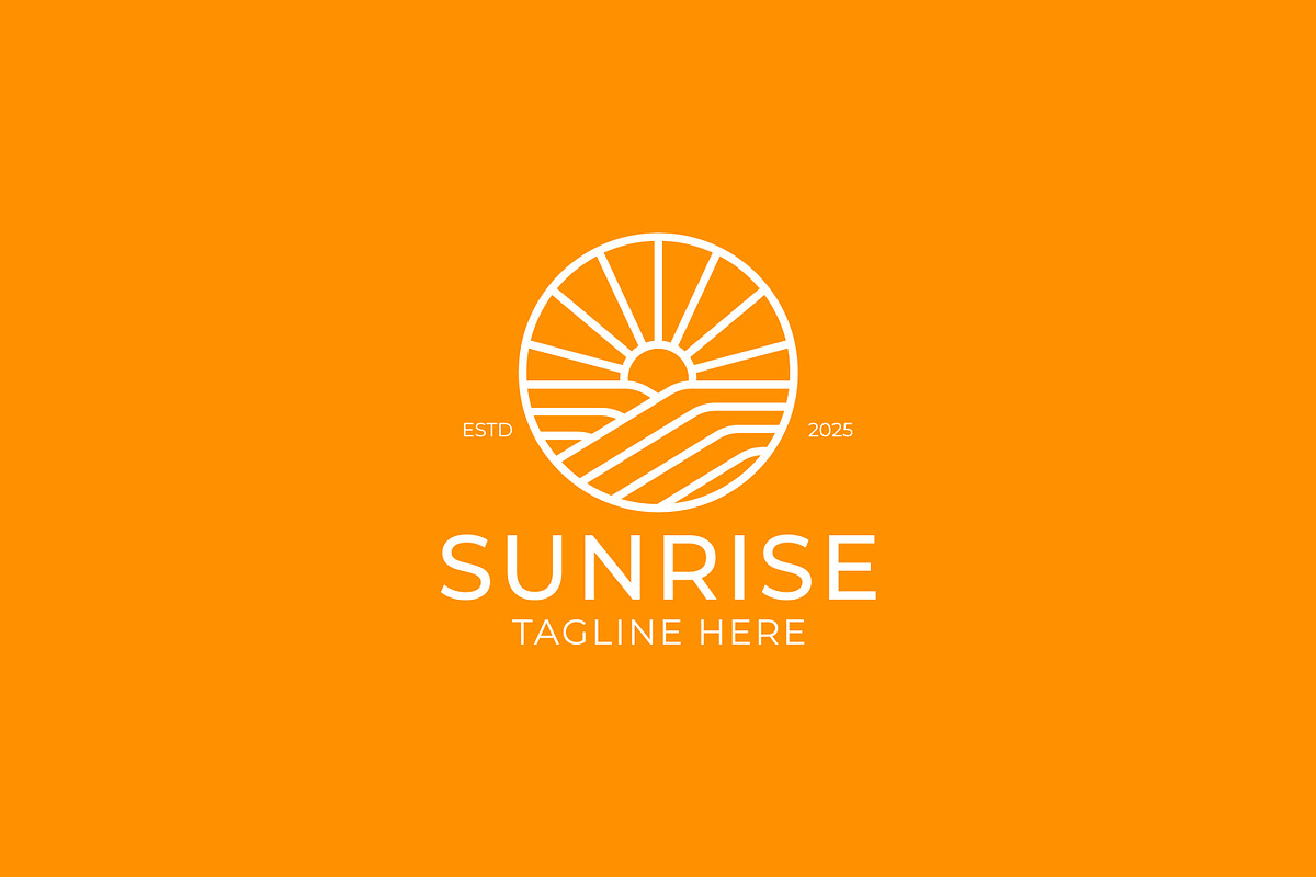 Sunrise Dawn Logo Badge Linear, a Branding & Logo Template by Signatoro (Photo 3 of 3)