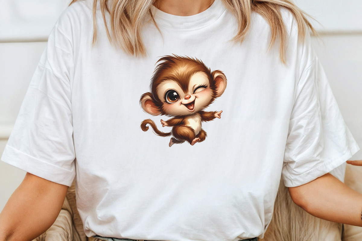 Funny Cheeky Monkeys Clipart, an Illustration by CraftArtStudio (Photo 4 of 6)