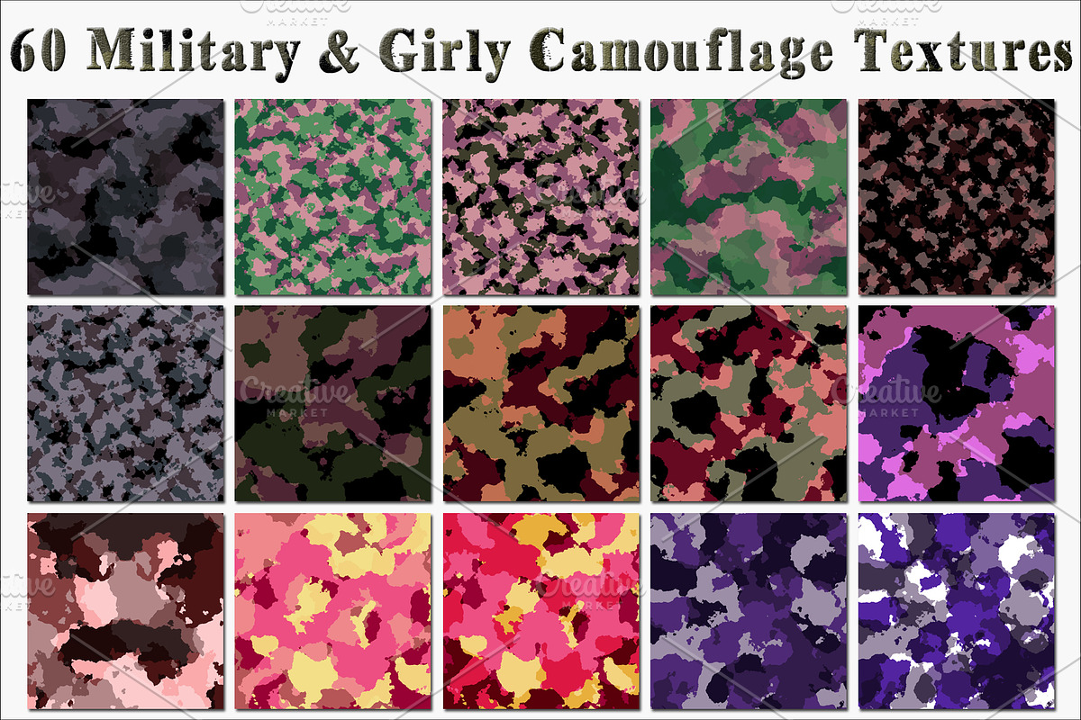 Camouflage Textures Collection, a Texture Graphic by MarieMcKennaDesigns (Photo 4 of 6)