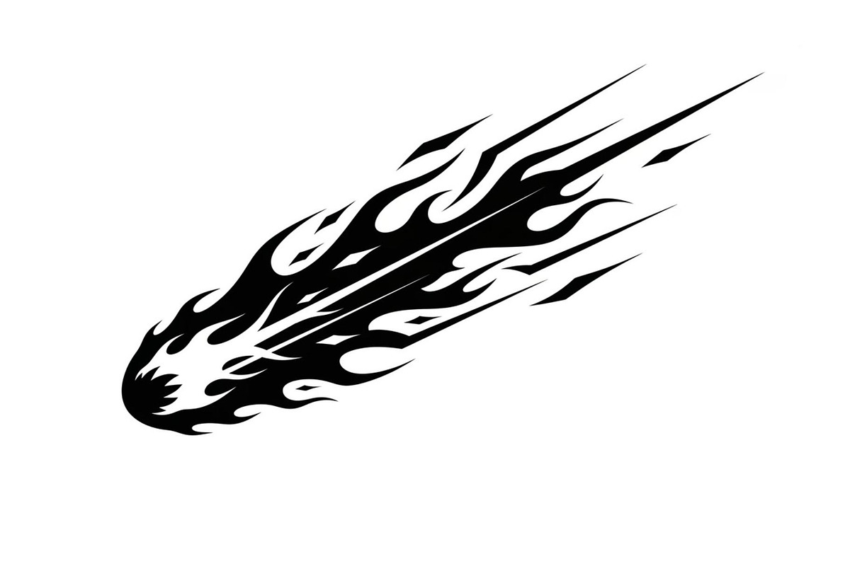 Fire Meteor Comet Silhouette Bundle, an Illustration by Designs_River (Photo 51 of 51)