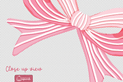Pink Coquette Bows Watercolor Clipar, a Decorative Illustration by creationsbyapuruh (Thumbnail 3 of 7)