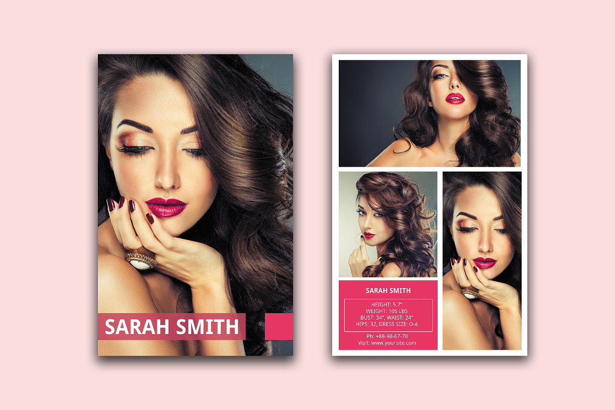 Modeling Comp Card, a Flyer Template by DGTouch (Photo 1 of 3)
