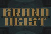 Grand Heist, a Serif Font by Chad Palmer Designs (Thumbnail 1 of 10)