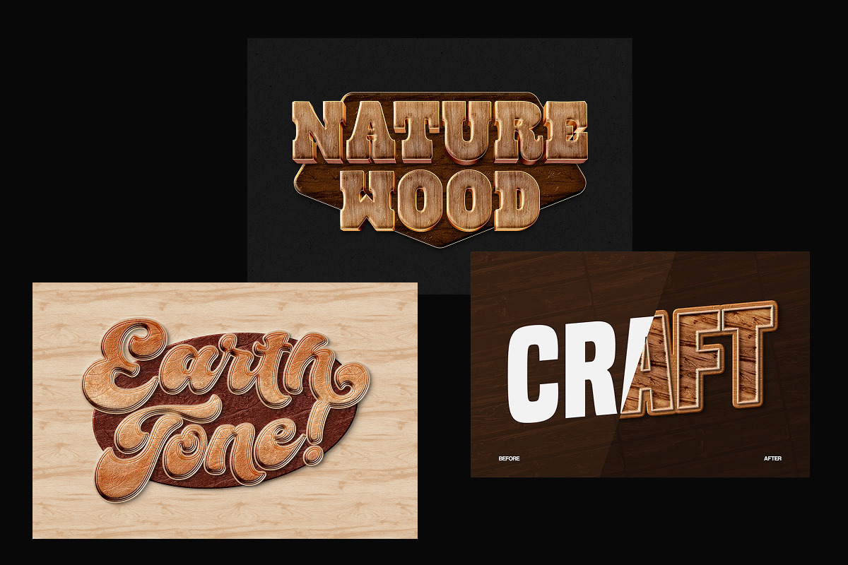 Rustic Wooden Carved Text Effect, a Layer Style Add-On by Matsero (Photo 3 of 4)