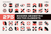 275 Modern Geometric Vector Elements, an Object Graphic by Vecster (Thumbnail 1 of 19)
