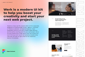 Werk UI 110 modern website layouts, an UI Kit Template by Lumina_ui_ux202