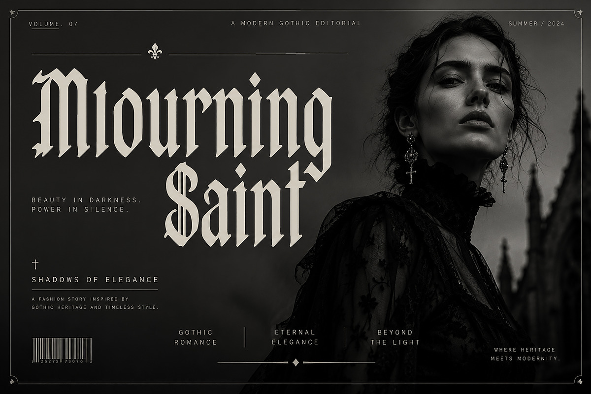 Mourning Saint — Blackletter Font, a Blackletter Font by Wow Magic (Photo 4 of 4)