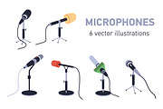 Microphones for audio recording set, an Object Illustration by Good Studio (Thumbnail 1 of 4)