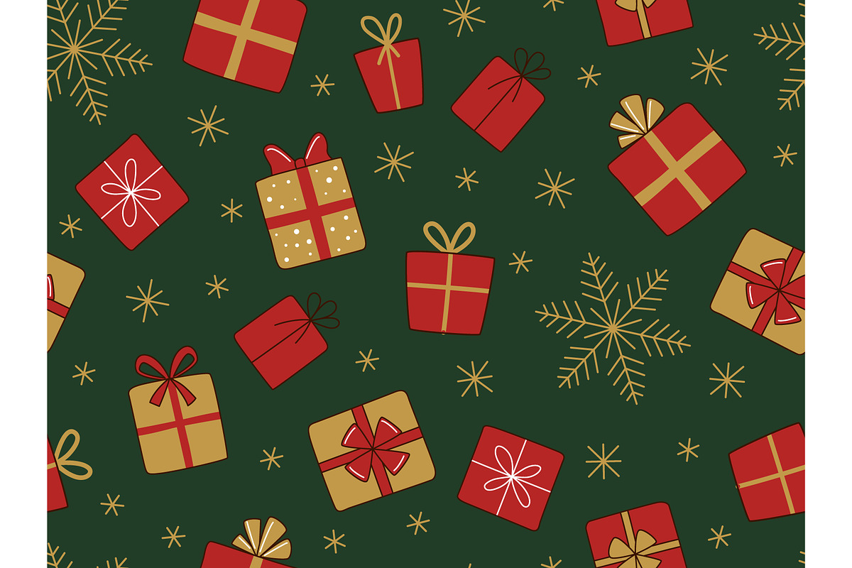 Elegant seamless Christmas patterns, a Graphic by Barsuk's Shop (Photo 2 of 10)