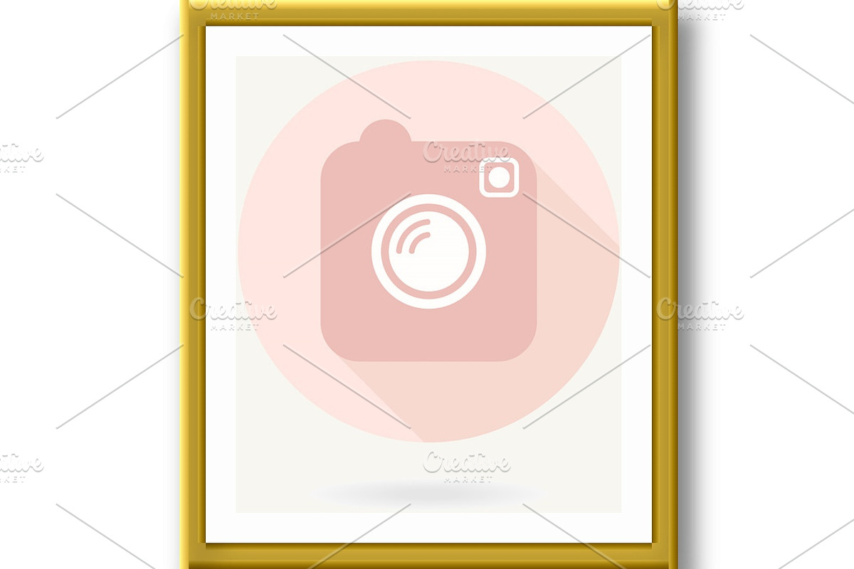 Camera Vector Icon With Shadow, an Outline Icon by FineArtStudio (Photo 2 of 3)
