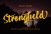 Strongheld, a Script Font by Alandya TypeFoundry (Thumbnail 1 of 8)
