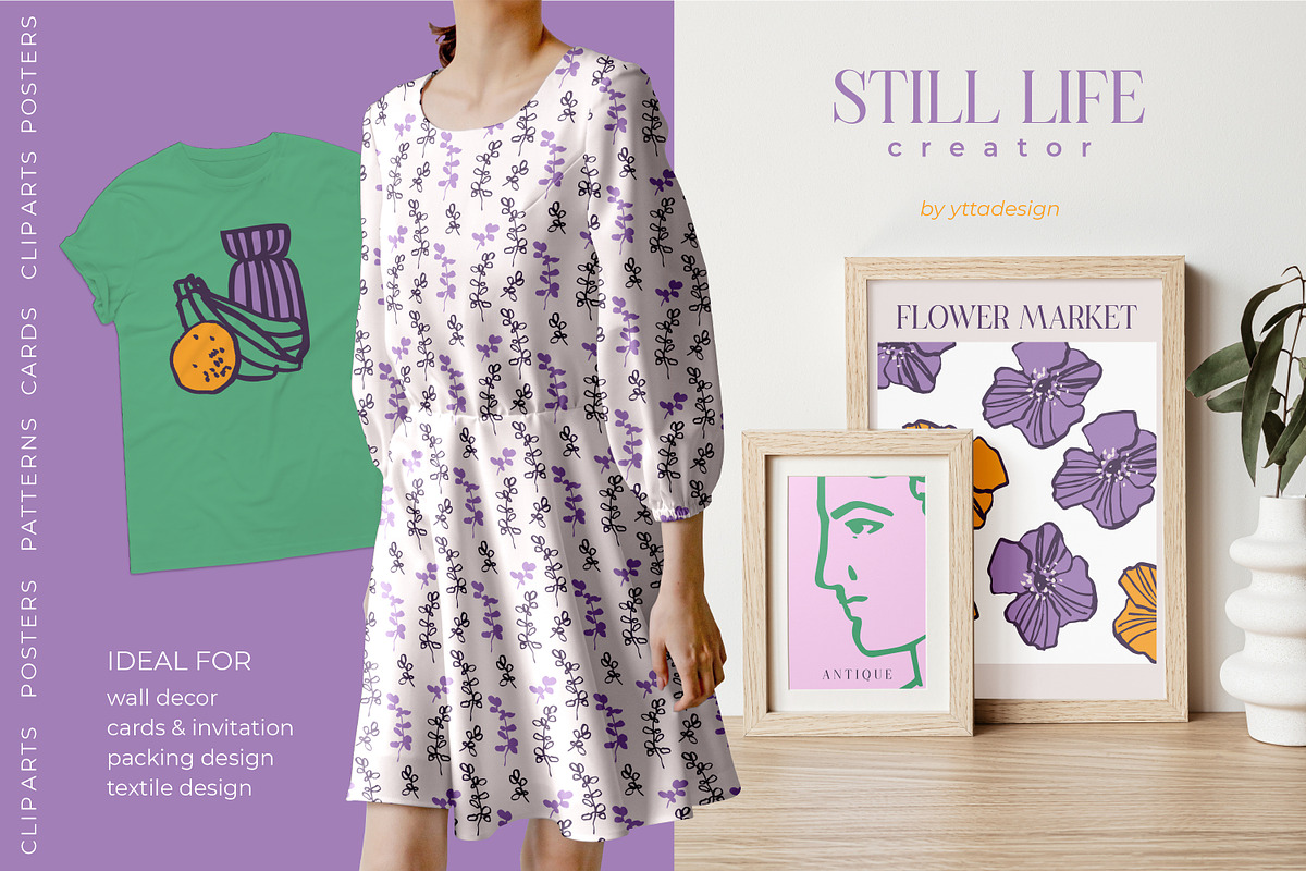 Still life creator patterns & poster, an Object Graphic by yttadesign (Photo 3 of 15)