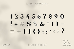 Lugon Classic Modern Typeface