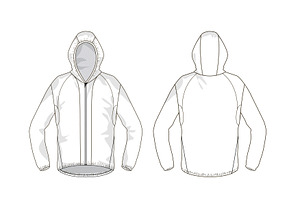 Run Jacket Fashion Flat Template