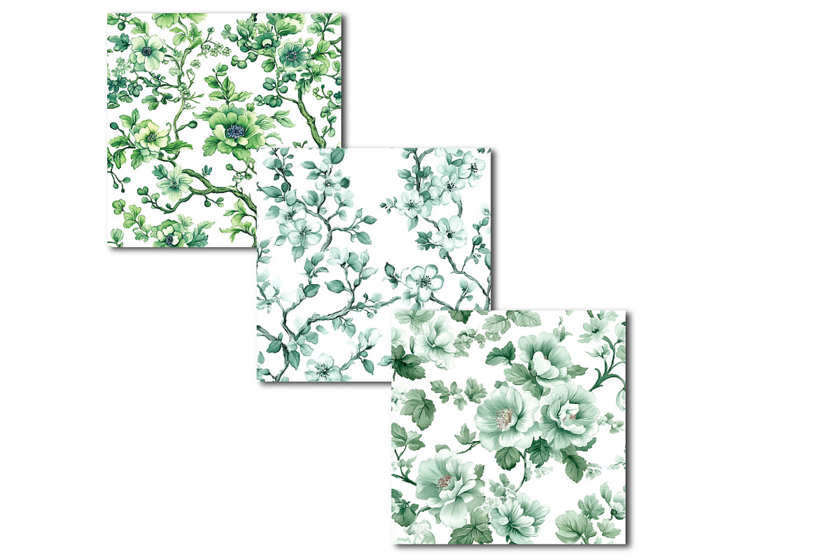 Toile Elegance Chinoiserie Florals, a Pattern Graphic by SinaCreation (Photo 4 of 5)