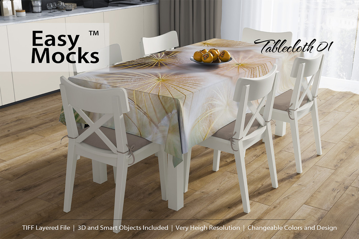 Tablecloth mockup set 01, a Mockup by Easy Mocks (Photo 1 of 10)