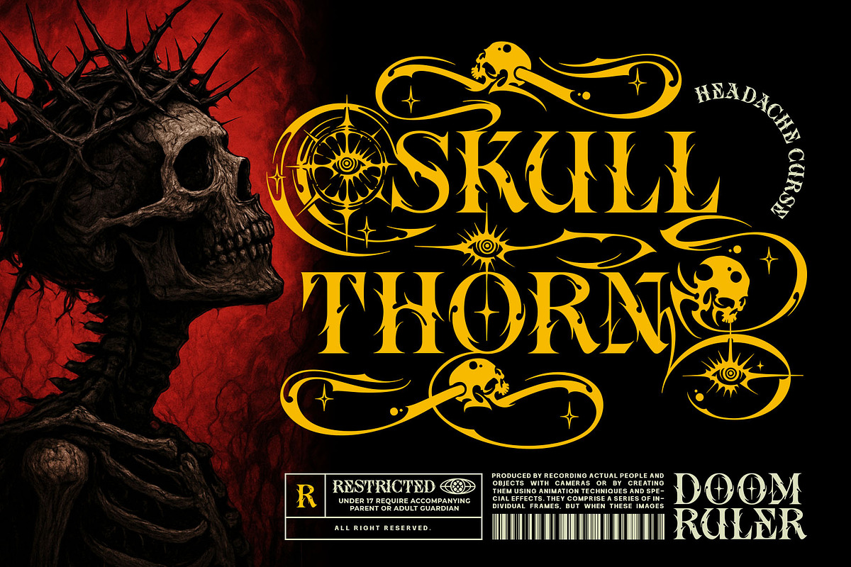 Ocular Doom Typeface, a Blackletter Font by alit design