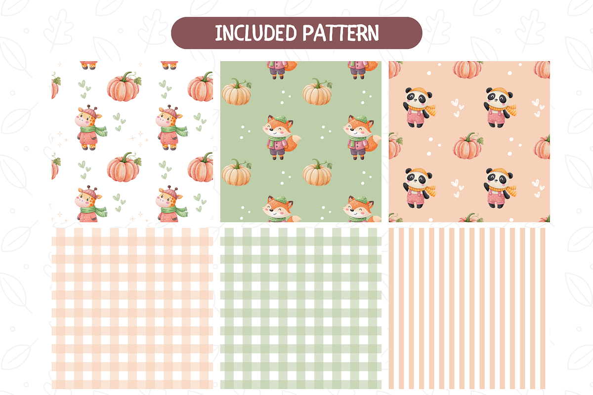 Autumn Nursery Animals Clip Art, an Illustration by TatiMockup (Photo 6 of 7)