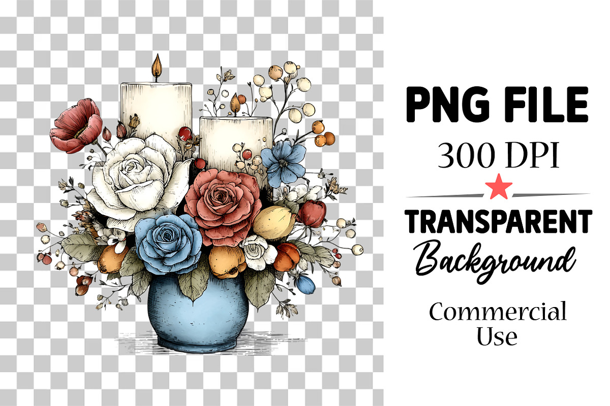 Flowers Arrangements Clipart, an Illustration by Watercolor design (Photo 4 of 6)