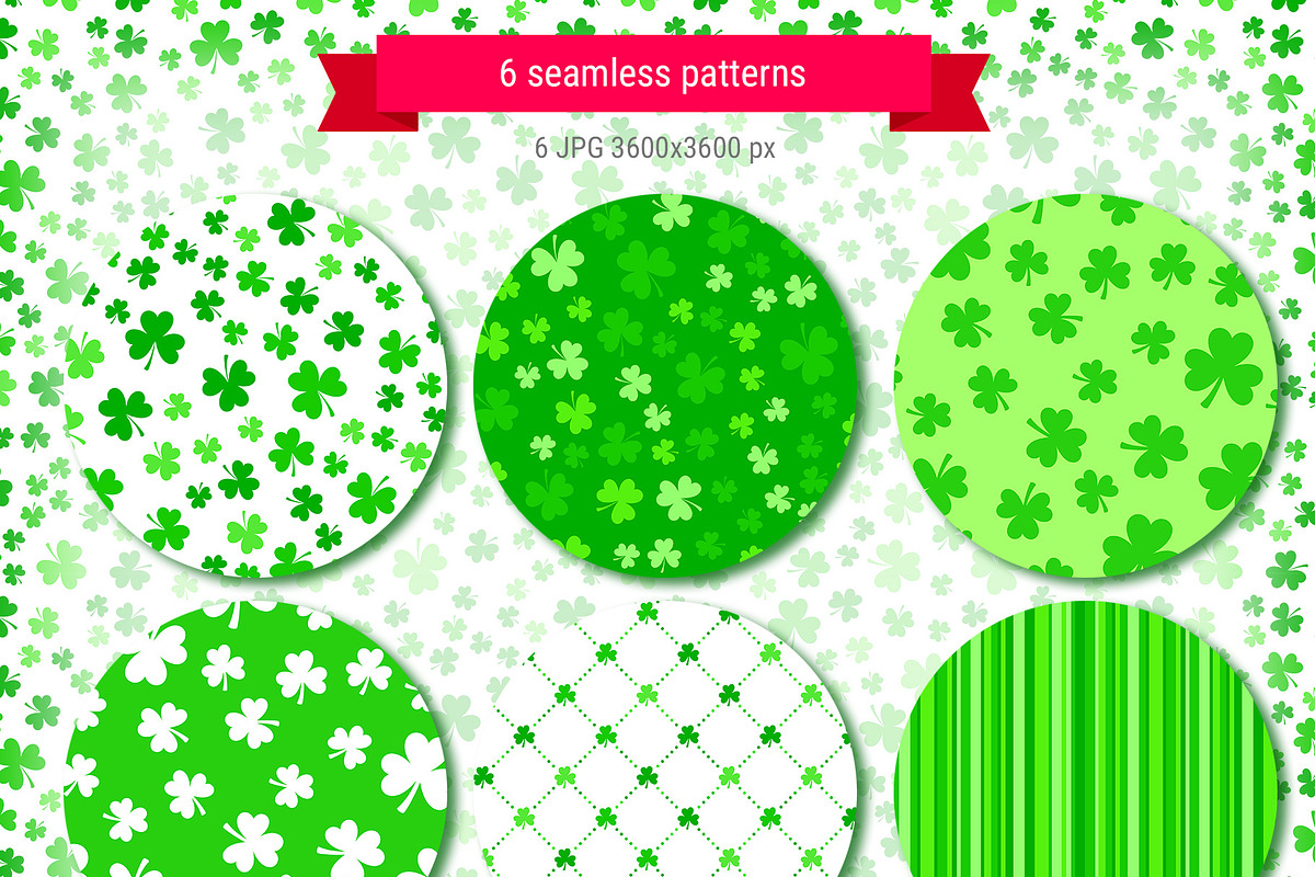 Happy St. Patrick's Day backgrounds, a Pattern Graphic by Slanapotam (Photo 2 of 2)